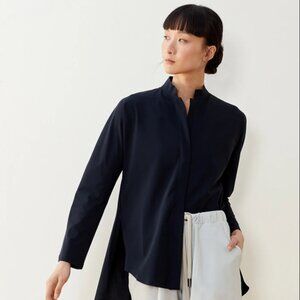 ADAY Button Up "Something Borrowed" Shirt - Black - Size: M